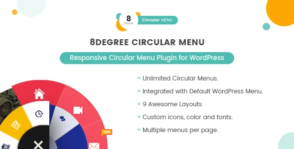 8Degree Circular Menu – Responsive Circular Menu Plugin for WordPress