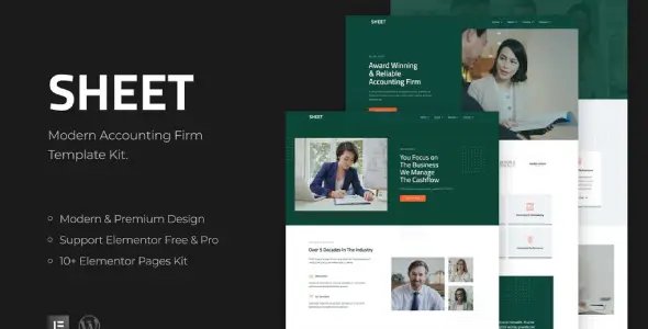 Sheet – Modern Accounting Firm Template Kit
